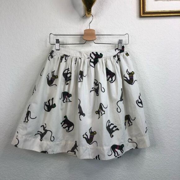 MSGM Panther Print Skirt Flare Full Monkey Circle - Picture 6 of 14